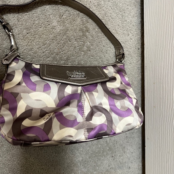 Coach 43315 Madison Sabrina Scarf Print Optic Chainlink Mini Shoulder Bag - Picture 4 of 13